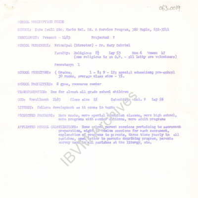 School Description Guide