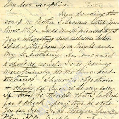 Letter from Mother Seraphina Dwyer