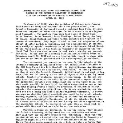 Report of the Combined School Task Forces