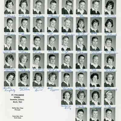 St. Philomene’s School Sixth Grade Class