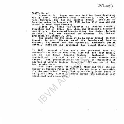Mary Canty Biography