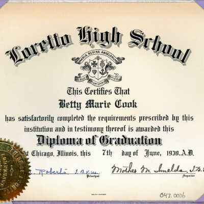 Loretto High School Diploma