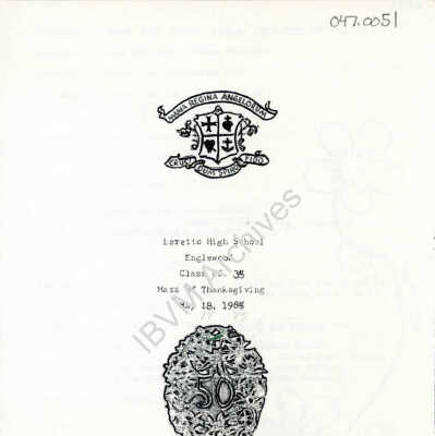 Loretto High School Class of 1935 50th Anniversary Liturgy