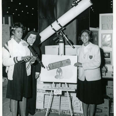 Sister Elizabeth Sebastian Mallon with Students