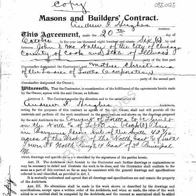 Masons and Builder's Contract