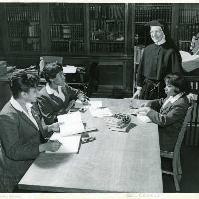 Sister Alice Whitehead with Students