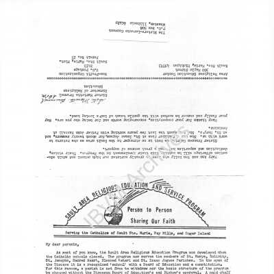 Sault Area Religious Education and Service Program Newsletter