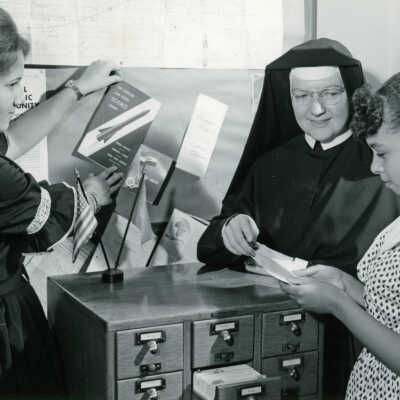 Sister Alice Whitehead with Students
