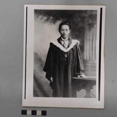 Graduation portrait of Sam Tong Way, PHOTOGRAPH, BLACK AND WHITE PRINT, c.1921