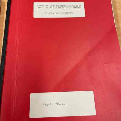 Science policy in the People's Republic of China : the role of the scientist, 1976-1983 [thesis]