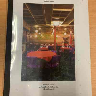 Chung On : Moonee Ponds and the lemon chicken long boom [thesis]