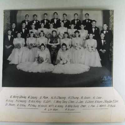 Young Chinese League Debutante Ball, PHOTOGRAPHIC PRINT, BLACK AND WHITE PHOTOGRAPH, c.1945
