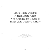 Laura Thane Whipple: A Real Estate Agent who Changed the Course of Santa Clara County