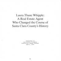 Laura Thane Whipple: A Real Estate Agent who Changed the Course of Santa Clara County