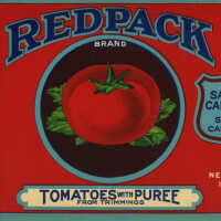 Label: Redpack Brand Tomatoes with Puree from Trimmings