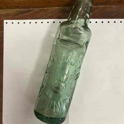 Green glass bottle