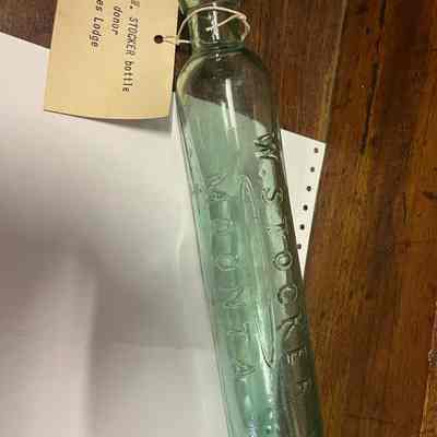 Green glass bottle