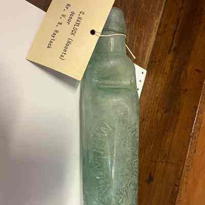 Green glass bottle