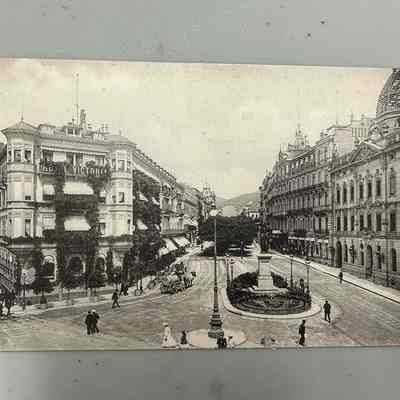 Black and white postcard, Baden Baden