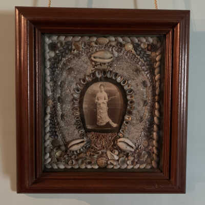 Photograph in Shell Frame