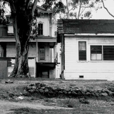 Digital File: Rear view of CSH and Boat House