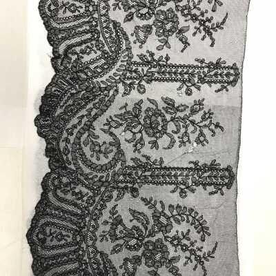 black lace flounce