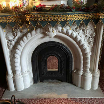 Fireplace Mantle and Hearth (Front Parlor)