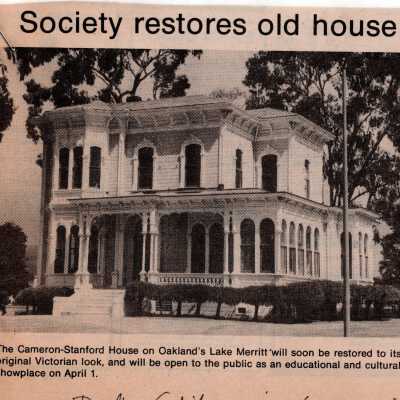News Clipping, "Society Restores Old House for Community Use"