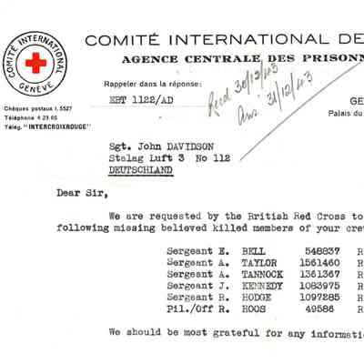 RAF/PW: RED+, Geneva, letter 43-11-24, Davidson