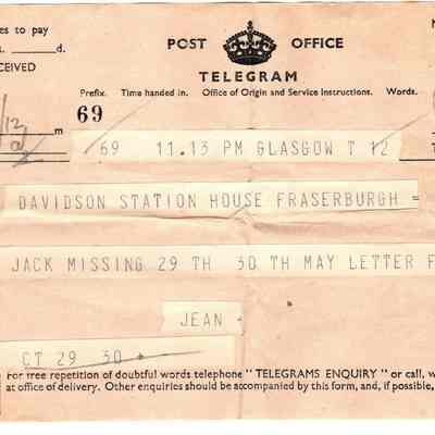 35/Hoos Crew: Davidson, a family telegram