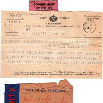 35/Hoos Crew: Davidson, 35 Sqd - missing telegram