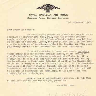 97/Armstrong Crew: David, Catholic Mass June 1945