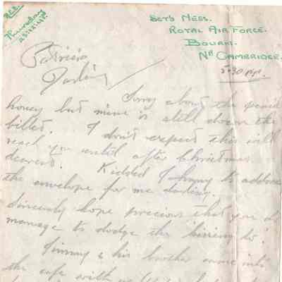 97/Steven Crew: East, letter 1943-12-23 to Pat Vine