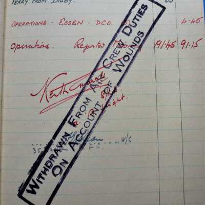 35/Hoos Crew: Davidson, 35 Sqd, last entry logbook