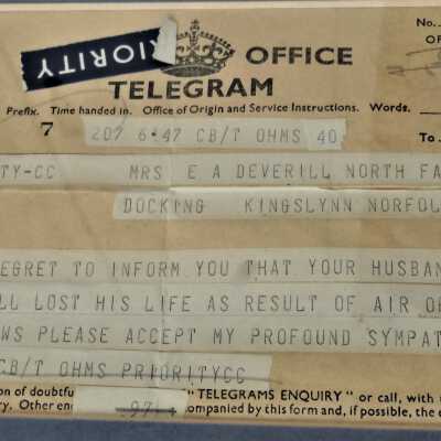 97/Deverill Crew: Deverill, death telegram