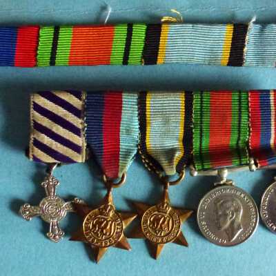 83/Garvey Crew: Ashton DFC and campaign medals, miniatures