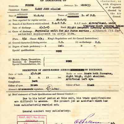 35/Marsden Crew: Furner, discharge certificate