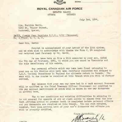 97/Armstrong Crew: David, RCAF Estates Branch