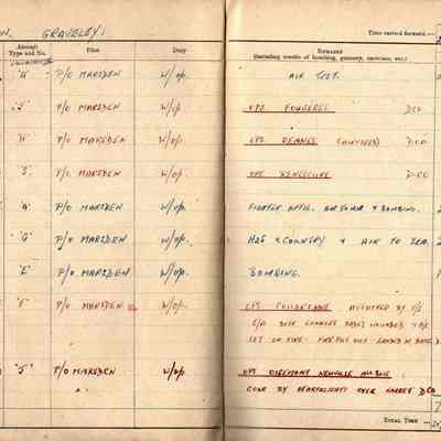 35/Marsden Crew: Rolls, flying log book