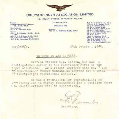 War's Over: Pathfinder Association, letter