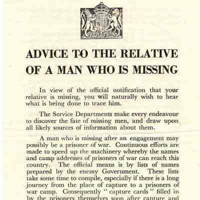 35/Hoos Crew: Davidson, advice leaflet