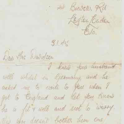 RAF/PW: Davidson, letter 45-01-03