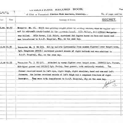 35/Marsden Crew: Furner, SSQ note