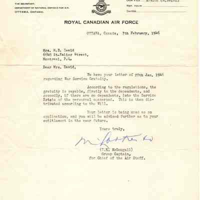 97/Armstrong Crew: David, Estates Branch, RCAF