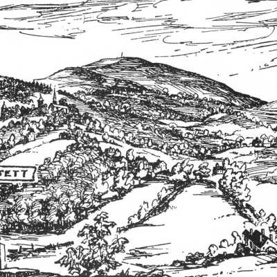 Princeton Center & Mt. Wachusett - B&W
