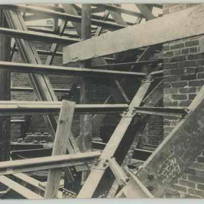 Steel frame of roof