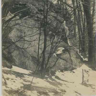 Rock Outcropping in the Winter