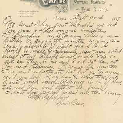 Letter: F.A. Seiberling to Gertrude Penfield