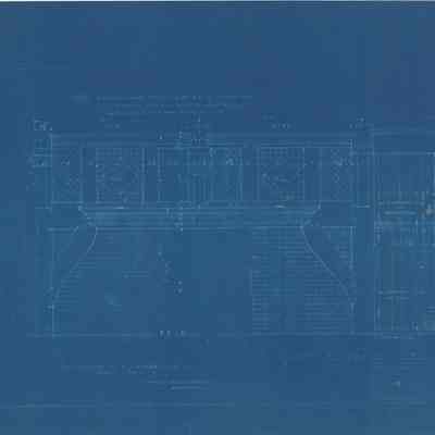 Blueprint: Billiard Room north elevation