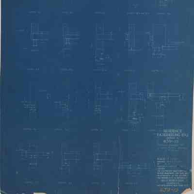 Blueprint: Typical details of structural lintels first story